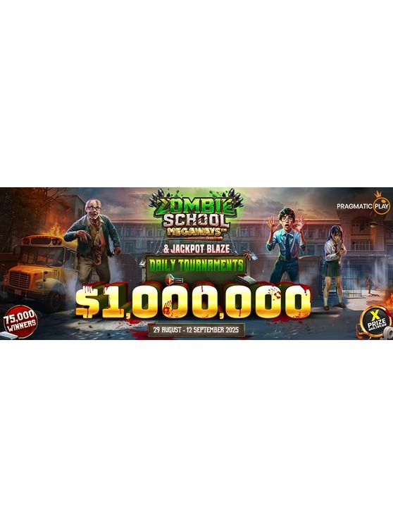 Pragmatic Play -《Jackpot Blaze》和《Zombie School Megaways》每日錦標賽！